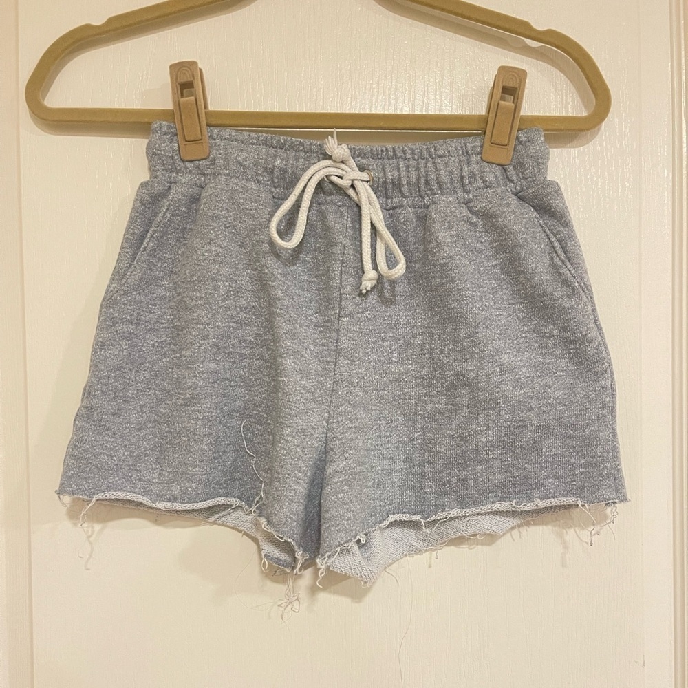 Grey sweatshirt shorts